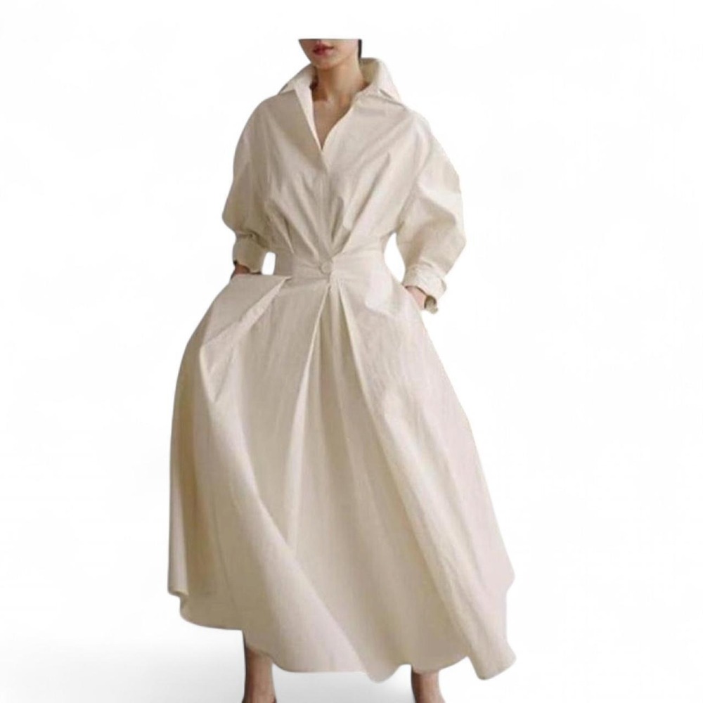 Oshoplive Women's Dress Sunskirt Autumn Elegant Shirt Dress